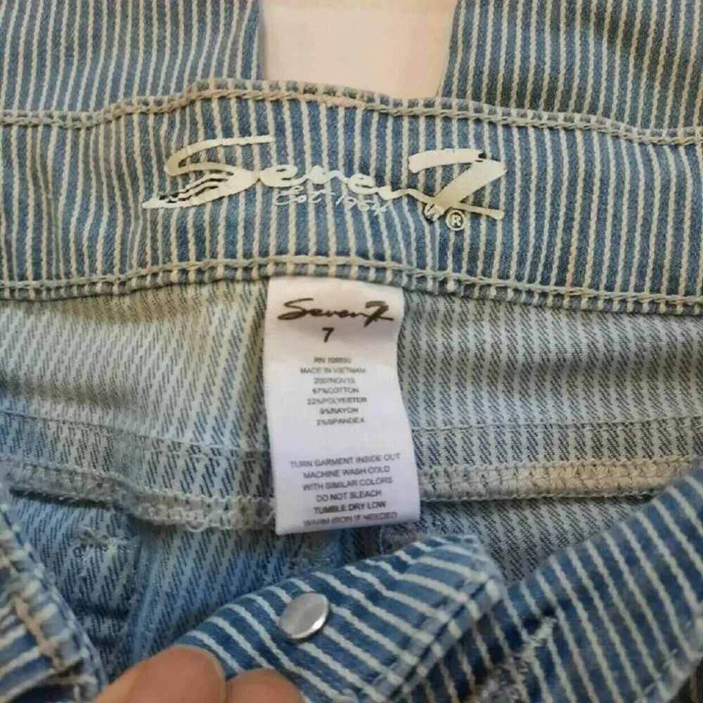 Seven7 Girls Pinstripe Straight Jeans 7